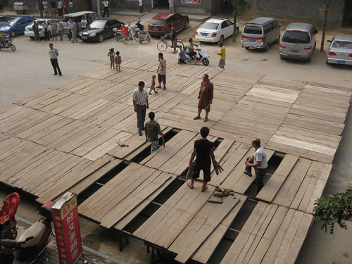 Początkowy etap budowy leitai